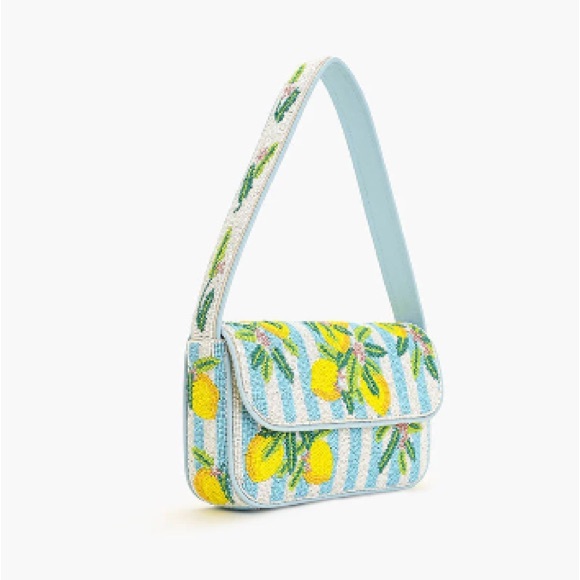 America & Beyond Limoncello Striped Shoulder Bag - Picture 2 of 10